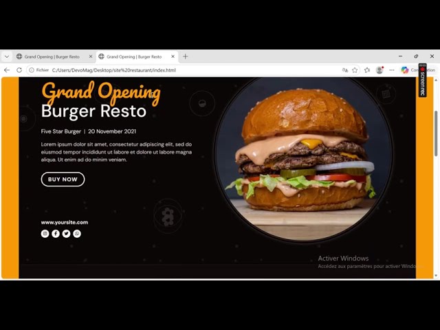 site de burgers professionnel avec HTML, CSS et JavaScript ! 🔥