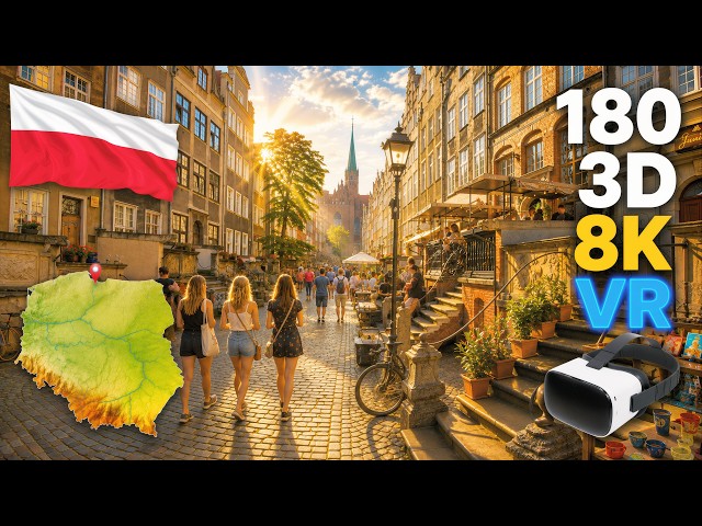 GDAŃSK in VR180 3D 🥽 The City Where WWII Began... and Where Fahrenheit Found Zero? 🇵🇱 SLAM Scam XCAM