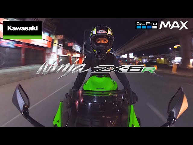 KAWAZAKI ZX-6R | Night Ride| Soundcheck | GoPro Max 360 Video