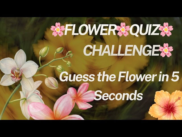 Guess the Flower in 5 Seconds! 🌼 Picture Quiz