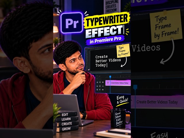 How to Make TYPEWRITER Effect in Premiere Pro #editing #premierepro
