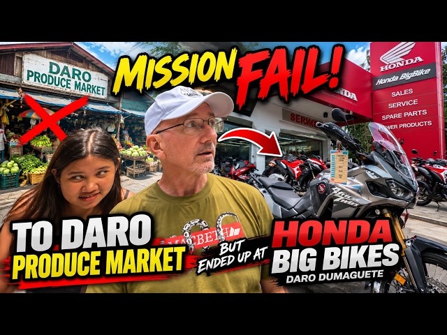 🏍️Mission FAIL to Daro Market! 😳➡️ Then Browsed Honda Big Bikes! | Dumaguete 🇵🇭