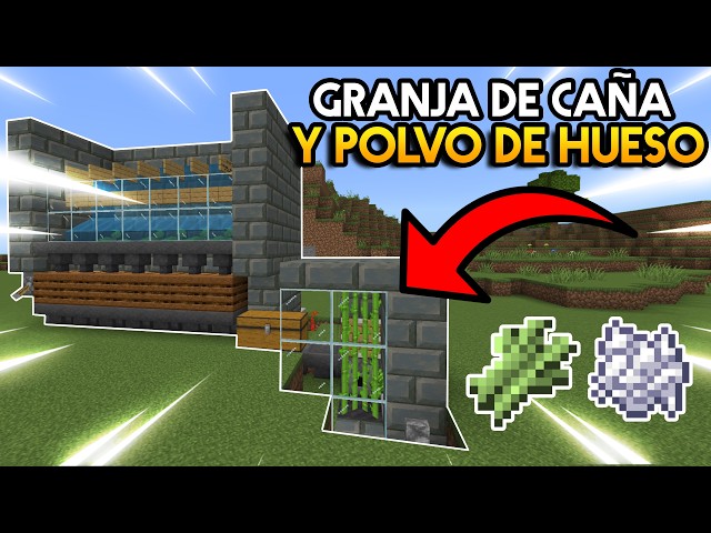Sugar Cane and Bone Meal Farm for Minecraft Bedrock 1.20.45+ (PE/XBOX/PS5/Switch/W10)