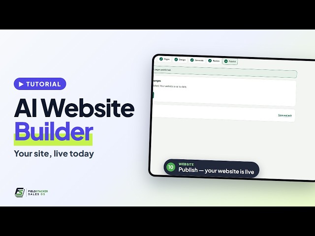Build Your Business Website with AI in Minutes — Home Service Websites | FieldStacker
