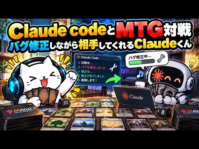 Claude codeとMTG対戦　バグ修正しながら相手してくれるClaudeくん