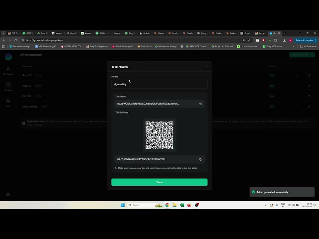 How to create Groww Api