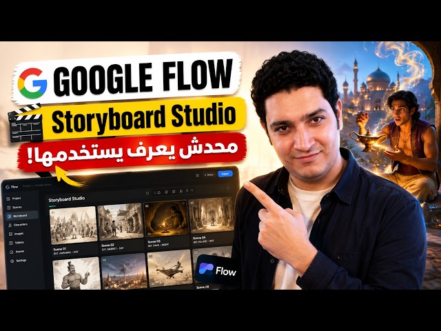 أداة Google اللي محدش بيعرف يستخدمها! 🤯 صنعت بها فيلم علاء الدين | Storyboard Studio