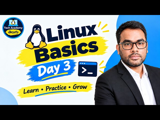 Linux Course Day 3 | vi Editor in Linux | RHEL 9 Telugu | Tech Academy Telugu