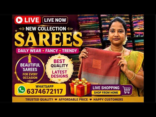 💥 சாரீஸ் திருவிழா LIVE | வெறும் ₹99 முதல்