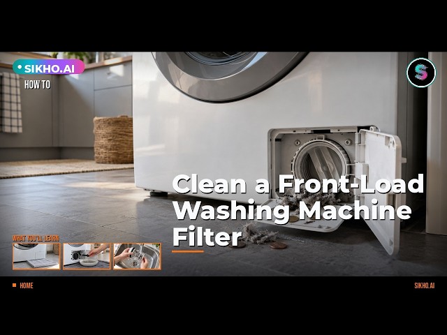 How to Clean a Front-Load Washing Machine Filter Step by Step | Sikho.ai
