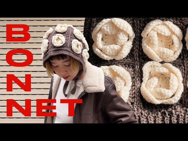 crochet peony bonnet tutorial✿ (tutorial for beginners)