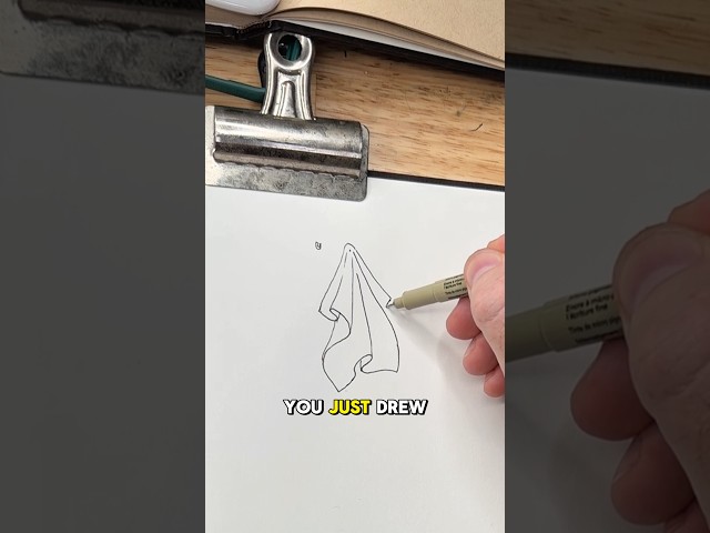 How to draw fabric folds