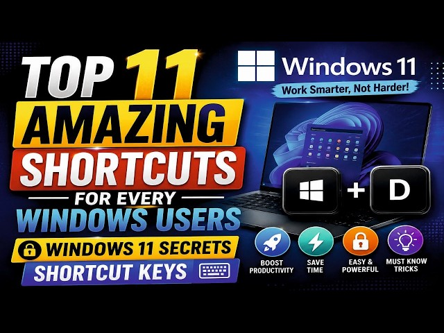 Top 11 Amazing Windows 11 Shortcut Keys | Secret Shortcuts Every Windows User Must Know