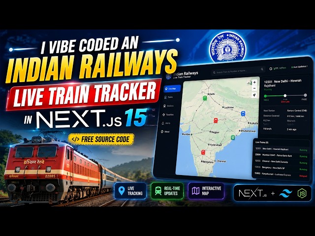 Indian Railways Live Train Tracker in Next.js 15 (Free Source Code)