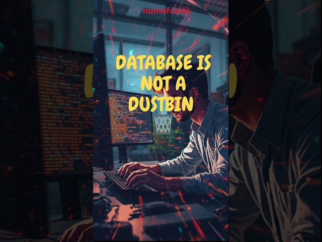 database is not a dustbin | Logger tools | numofcode #coding #dabatabase #dbms #sqlperformance