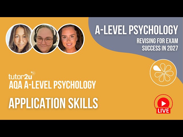 AQA A Level Psychology | Application Skills  | Live Stream