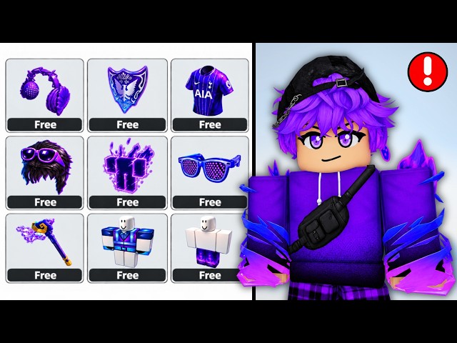 🥳30 BEST FREE PURPLE ITEMS & CODES ON ROBLOX!!!💜