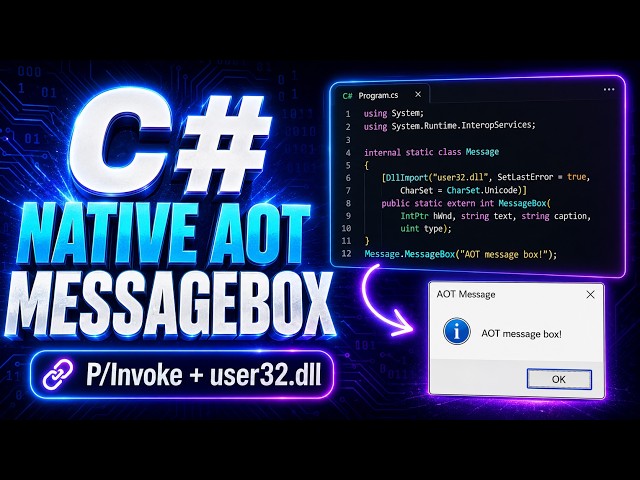C# Native WinAPI MessageBox for native AOT