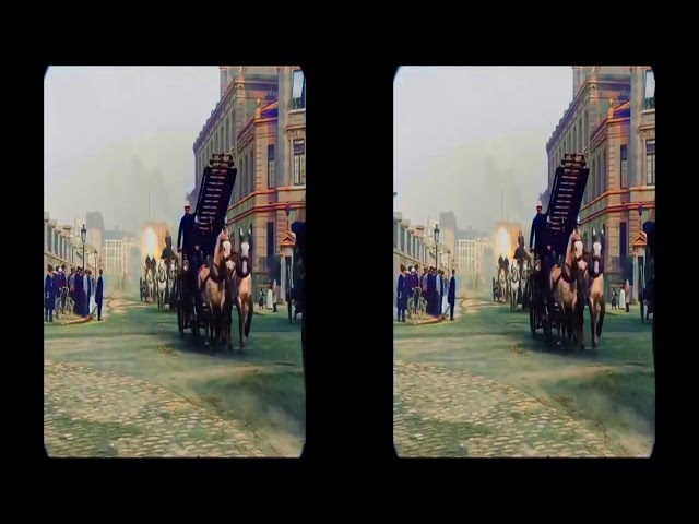 VR [60 fps]  A Trip Through Paris, France in late 1890s   Un voyage à travers Paris, 1890, 3D