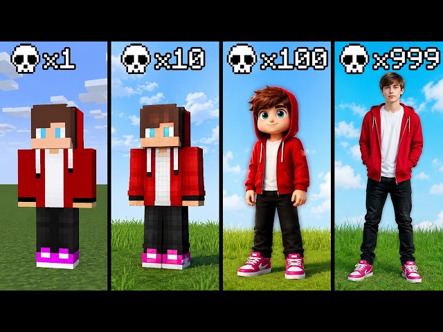 JJ Gets More Realistic With Every Death in Minecraft !?