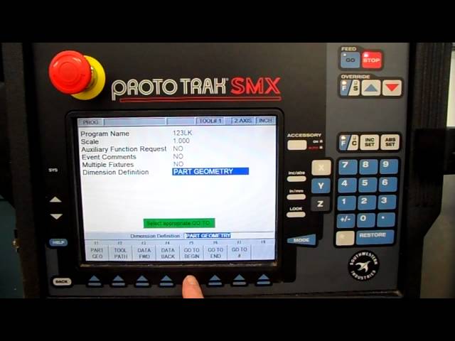 Proto TRAK CNC Mill Basic 2-Axis Program Setup