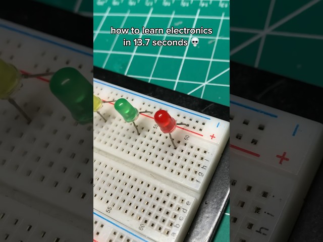 Learn electronics is less than 13.7 seconds 💀 #electronics #arduino #engineering