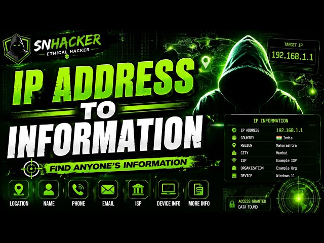 How to Get Full Info From Any IP Address! 🔥 | Ethical Hacking & OSINT  @shubhamnayahacker