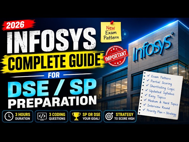 Infosys DSE / Specialist Programmer 2026 preparation complete guide!