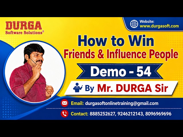 How to Win Friends & Influence People tutorials || by Mr. DURGA Sir On 25-09-2026 @7AM (IST)