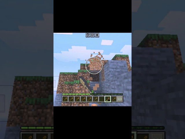 How Many Wooden shovels to distroy mountain ? #minecraft #minecraftshorts