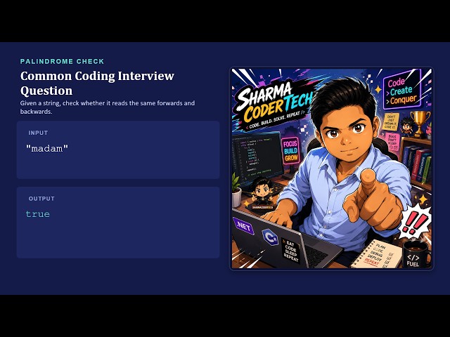 Palindrome Program in C# | Check Palindrome Number & String Easily (with Logic Explained)