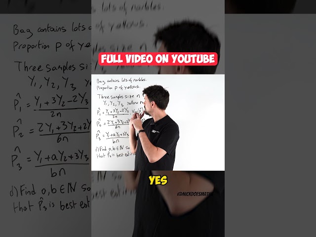 Unbiased Estimators of Parameters | Full Video on YouTube