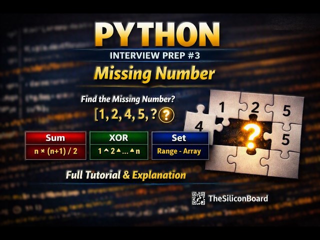 Python Interview Prep #3 – Find the Missing Number (Sum, XOR, Set)
