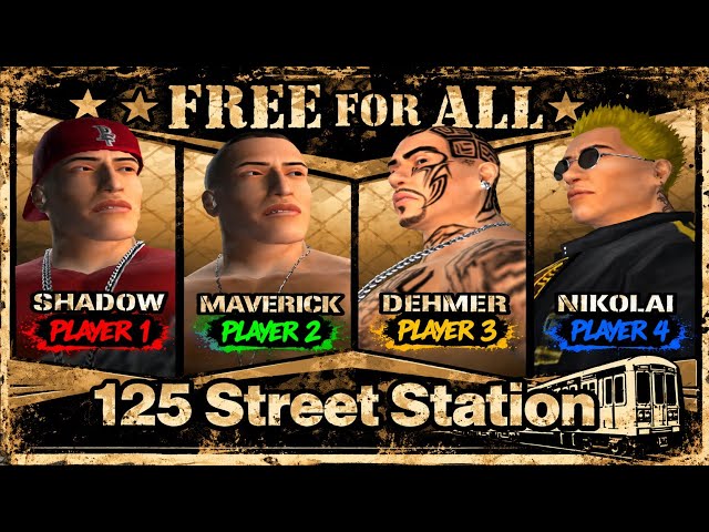 Def Jam Fight For NY | SHADOW vs MAVERICK vs DEHMER vs NIKOLAI | 4 PLAYERS (PS3 1080p)