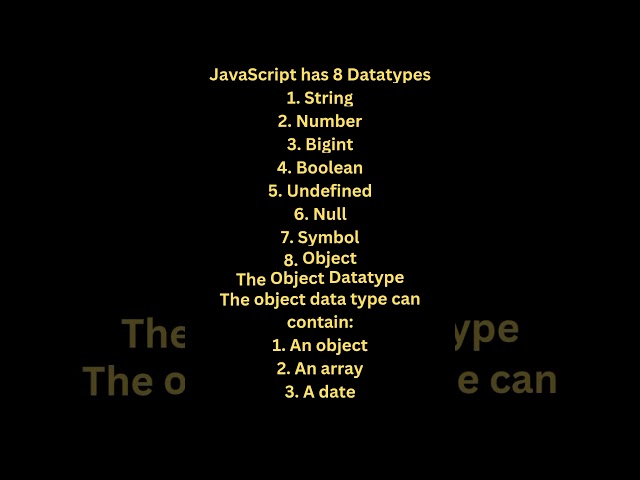 #javascript datatype #html #array #datatypes #shorts #youtubeshorts #shortsvideo