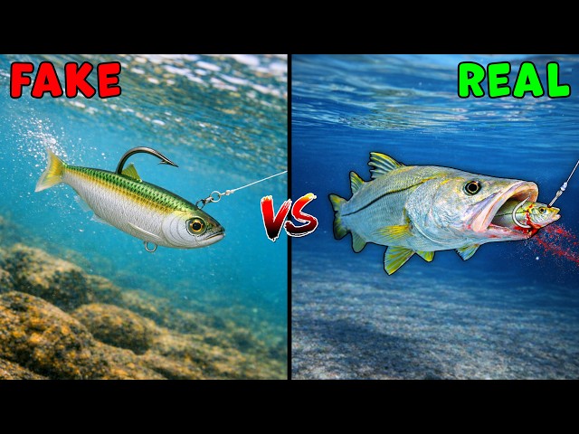Real vs Fake Salt Water Fishing Challenge