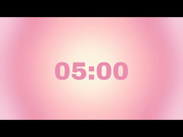 5 minute timer, Aesthetic timer, study timer for focus and productivity.