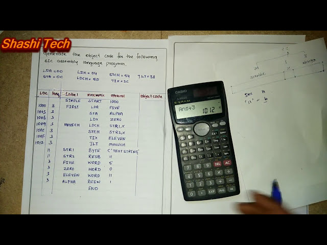 How to write an object program for SIC machine Example -2