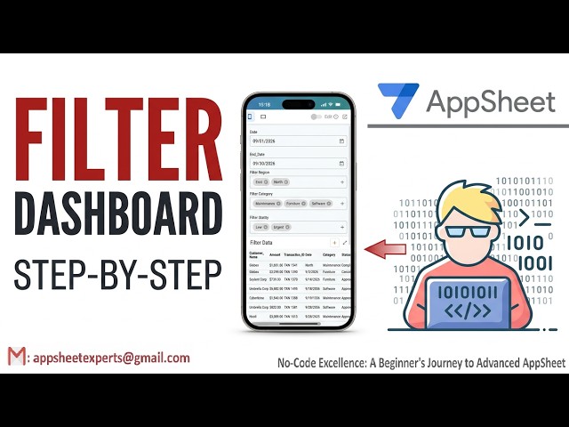 How to Build an Interactive Filter Dashboard in AppSheet (Step-by-Step) | #appsheet #mobileapp