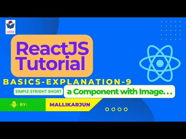 React JS tutorial for beginners step by step in Telugu |  a Component with Image  |  Ottit