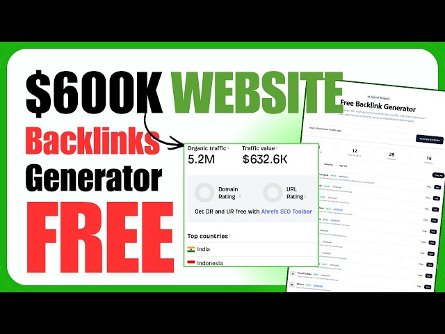 I Built a $60,000 Backlinks Generator Website for FREE Using AI — Here's the Exact Method