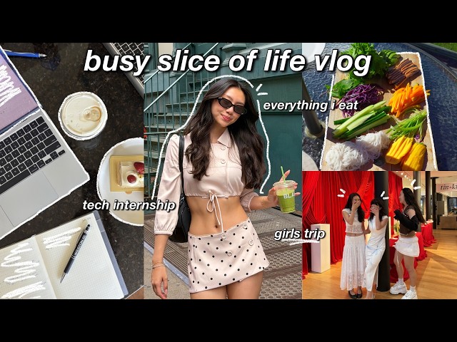 productive days in my life 📓 tech internship, how i balance everything & what i eat in a week