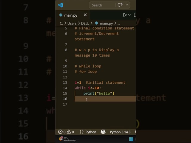 PYTHON : WORKING WITH LOOPS