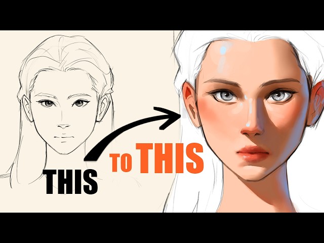 How To Colour Faces in Digital Art (the easy way)