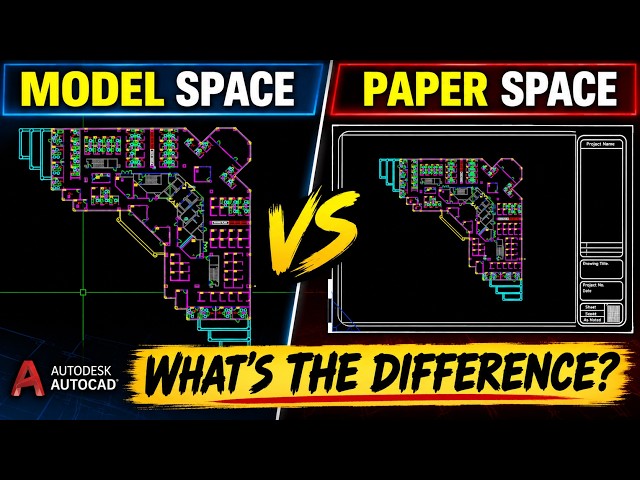 Model Space vs Paper Space in AutoCAD — Explained Simply