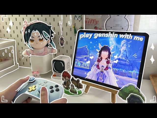 🪽་༘ build + farm for columbina w/ me !! | cozy genshin impact gameplay ˚˖𓍢ִ໋🦢˚