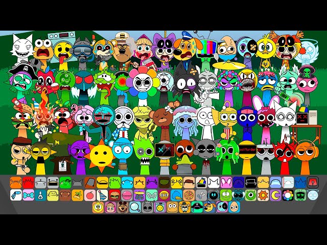 NEW 60 My OC's Characters and Reactions Sprunki Together! ALL My Sprunki OC