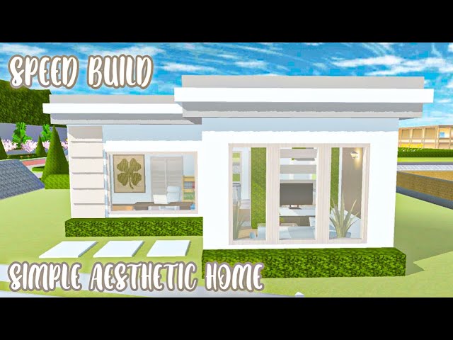 speed build* simple aesthetic house | sakura school simulator 🌧️