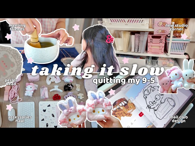 slice of life vlog: quitting my 9-5, new corner studio, mini accessories haul, slow, cozy wekk