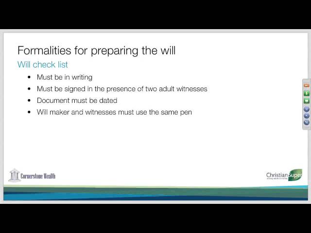 07 Formalities for preparing the will